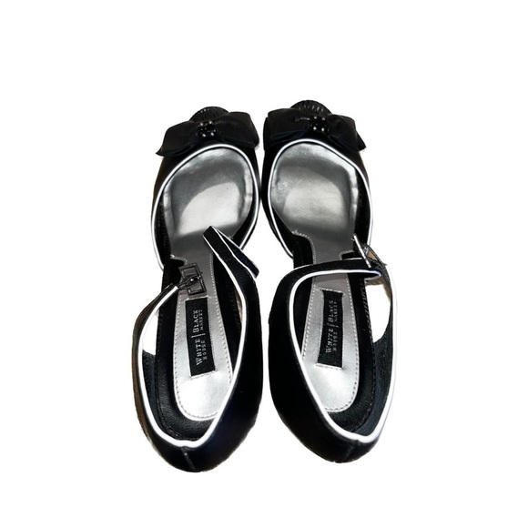 WHITE HOUSE BLACK MARKET Leather Peep Toe Ankle Strap Dressy High Heels Sz 8 - Picture 3 of 7
